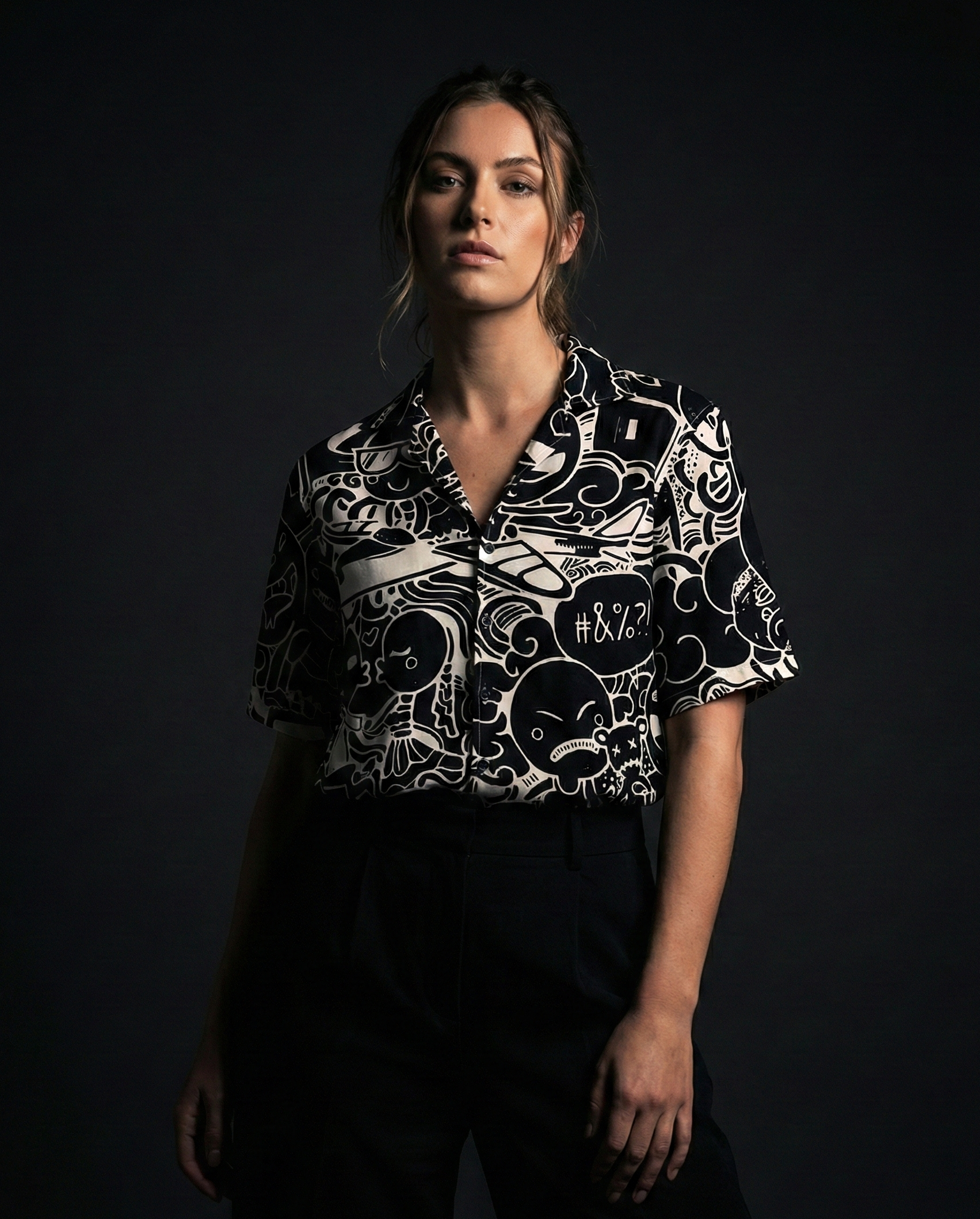 Black Doodle Shirt 50% off