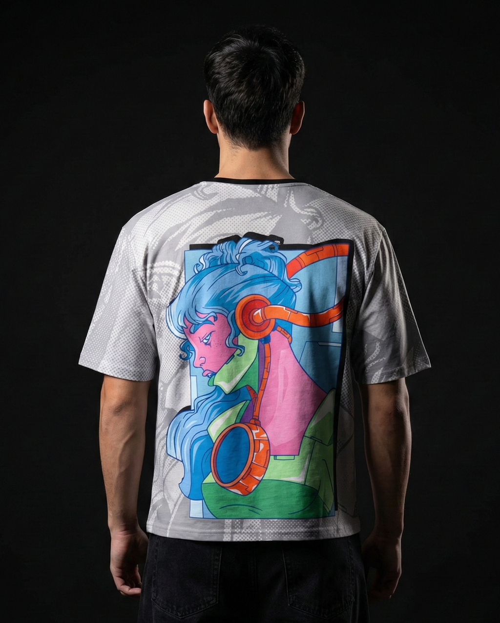 Hustle Cyberpunk Oversized Tshirt 50% OFF