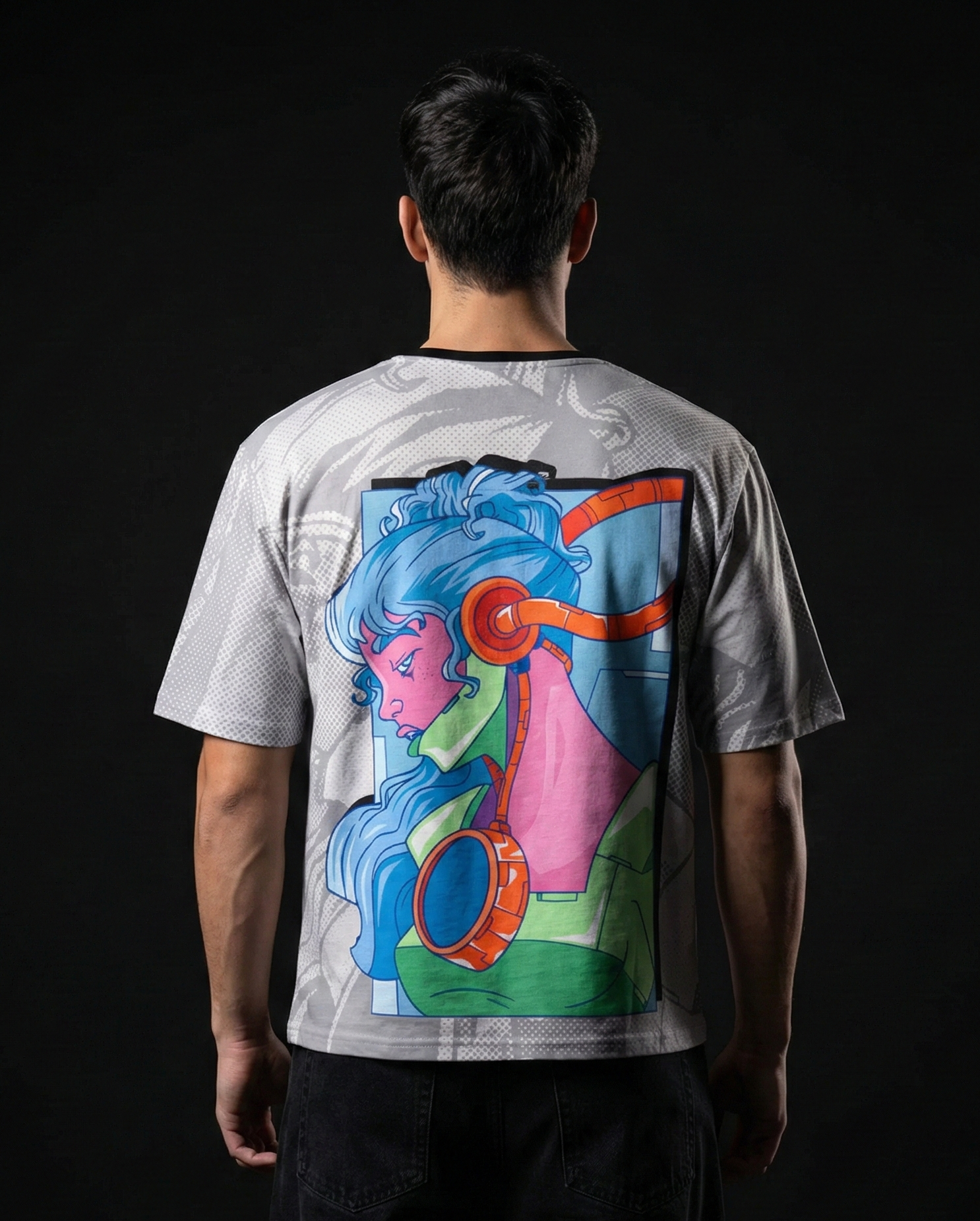 Hustle Cyberpunk Oversized Tshirt 50% OFF