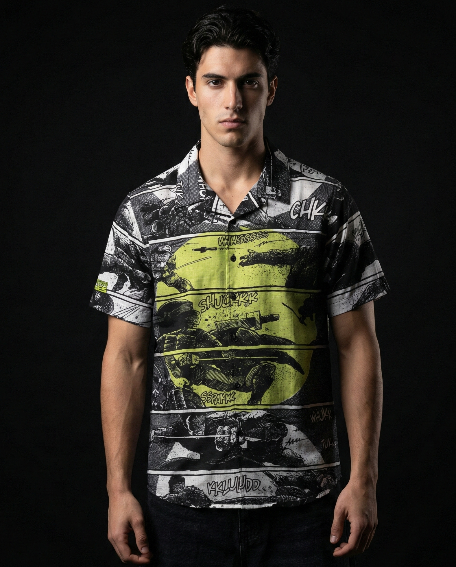 Ninja Turtles Combat Comics Buttoned Shirt 50% OFF