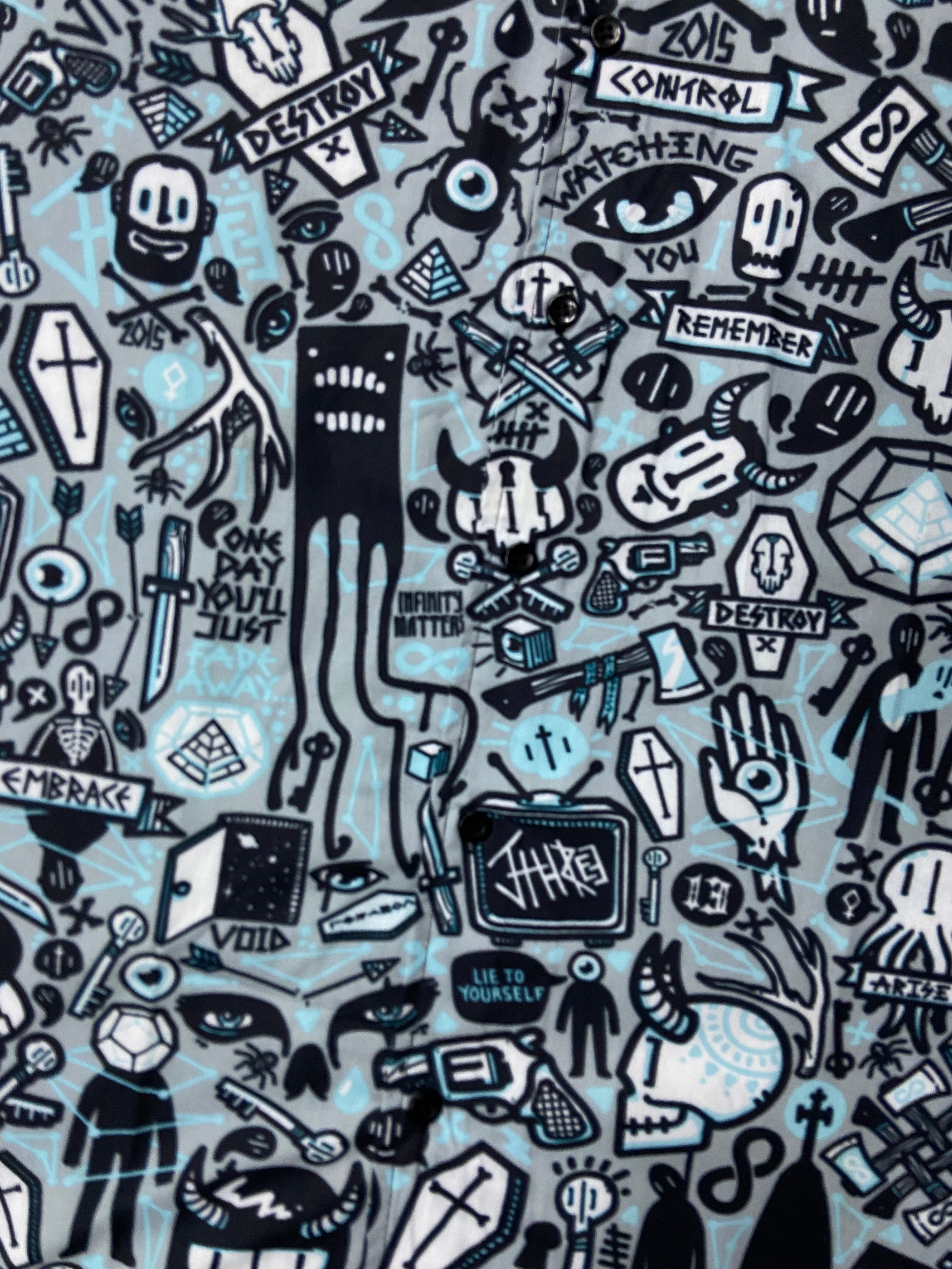 Grey Anime Shirt 50% OFF