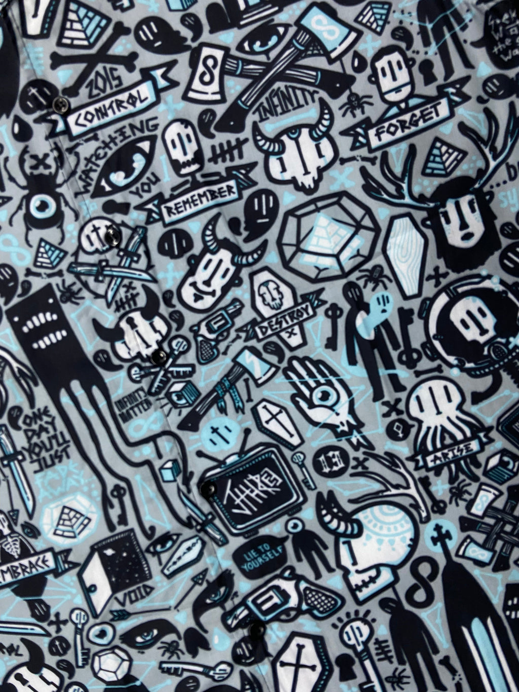 Grey Anime Shirt 50% OFF