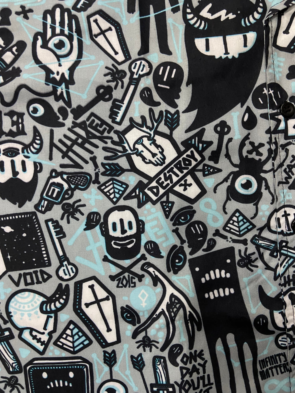 Grey Anime Shirt 50% OFF