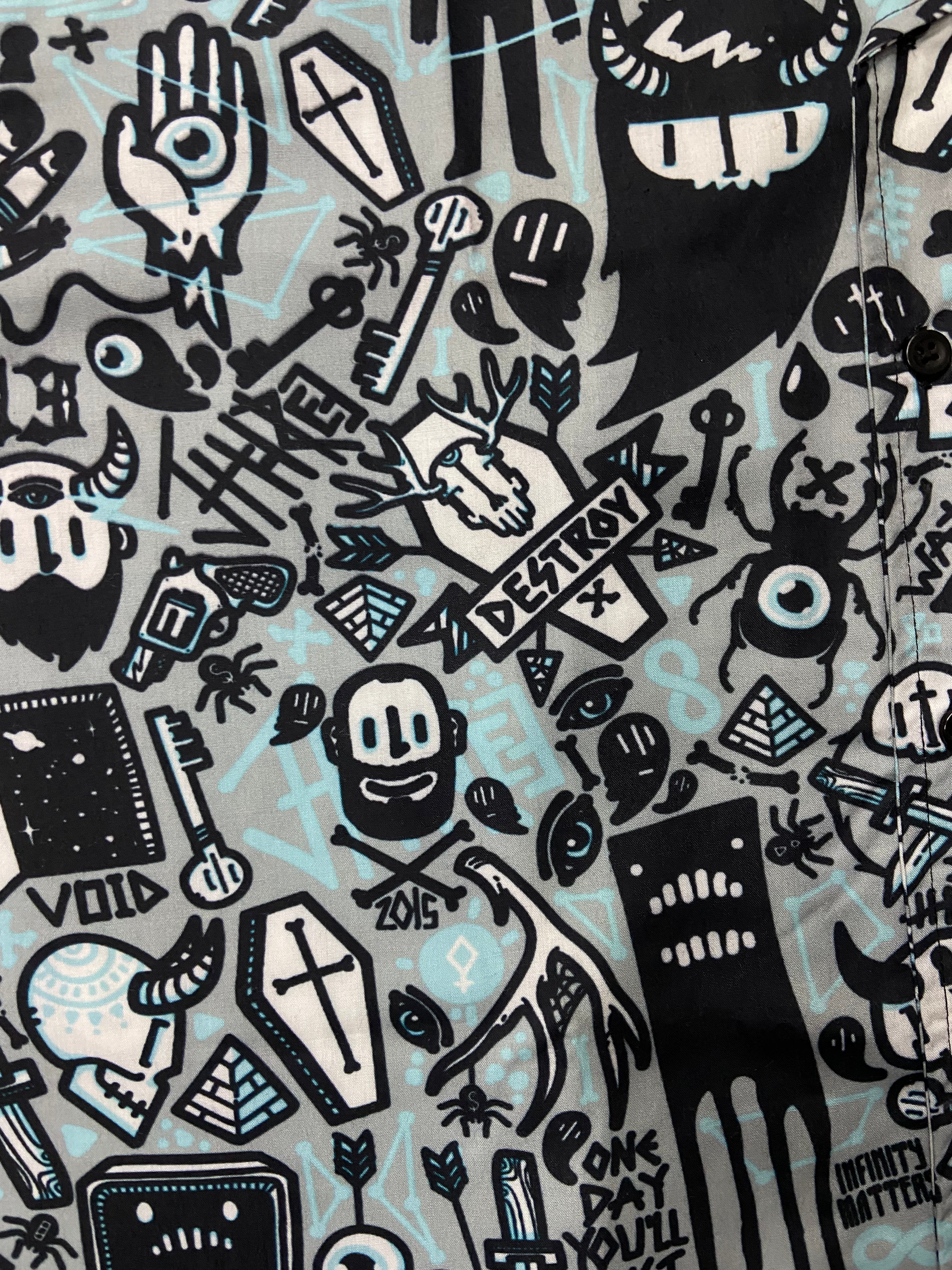 Grey Anime Shirt 50% OFF